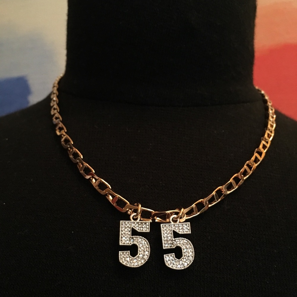 🆕 Gold colored necklace 18” with CZ Crystals